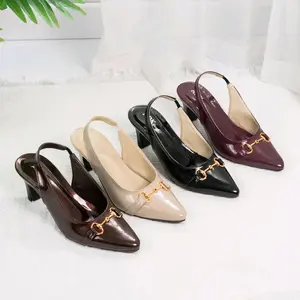 ADEKA Heels TANIA TULANG Premium Quality Size 37-41 Nyaman & Elegan dengan Vareasi Tulang Elegan di Bagian Depan dan Tali Karet di Bagian Belakang Sepatu Wanita Pesta Suede Hitam Fanta Tan Shoes