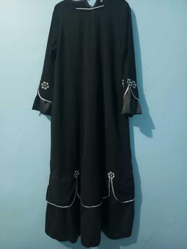Product Review of Yesha Flowers Abaya by fanny.beauty.id  Kombinasi Satin Polos  Mewah  Dress  Gamis  Wanita Muslim Bunga  Cantik from s**🎀 1