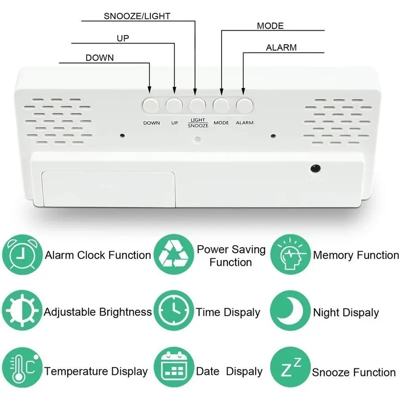 Jam Alarm Dinding Meja Digital Clock LED New Model 2024 2