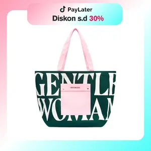 GENTLEWOMAN Totebag Canvas Wanita Painted Wall Jastipan.th