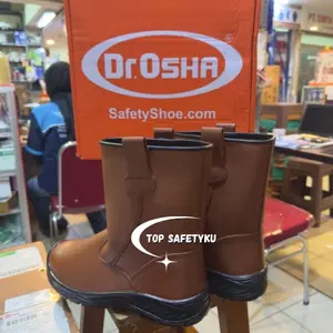 Dr Osha Sepatu Safety Boot Nevada 3398 Brown Original Sepatu Kerja Pria Berkualitas Tinggi dan Tahan Lama