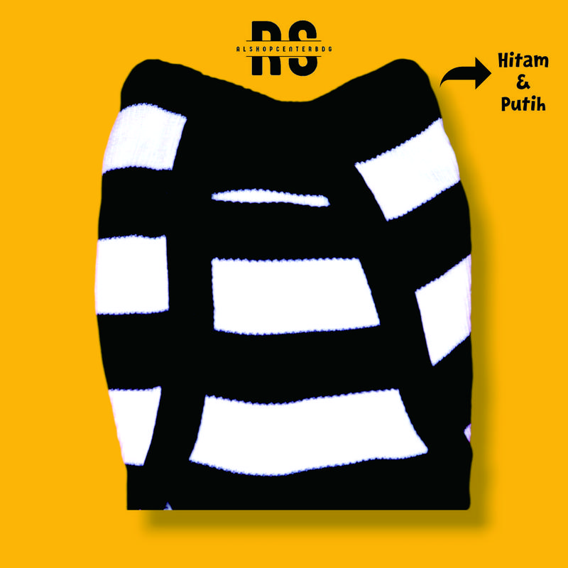 ASCBDG || Baju Rajut Wanita Motif Garis,Bahan Premium Lembut dan Nyaman Cantik Panjang Sweater Top 5
