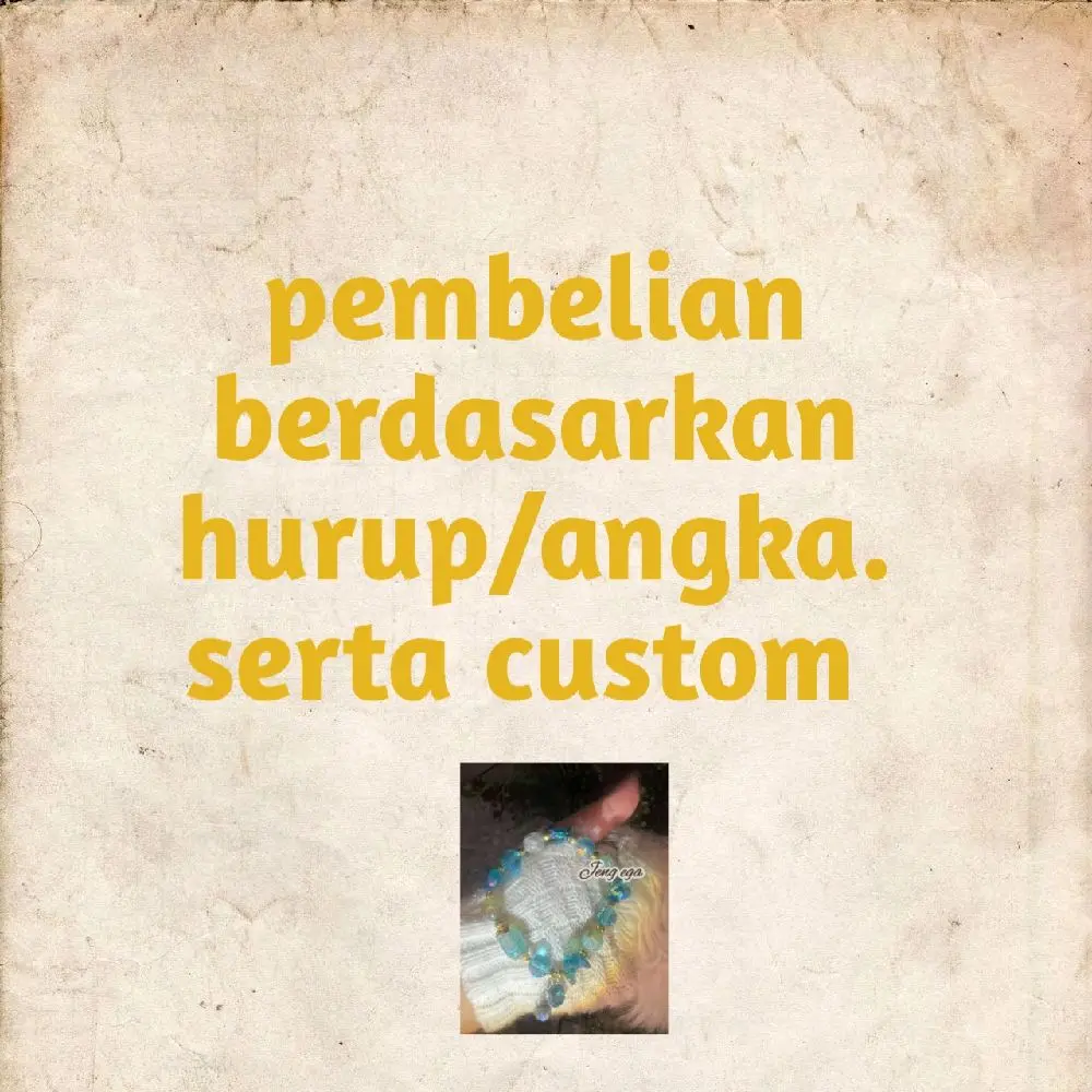 gelang berdasarkan hurup atau fix angka