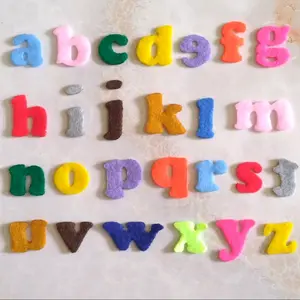Aplikasi huruf a-z kain flanel huruf kecil Kerajinan