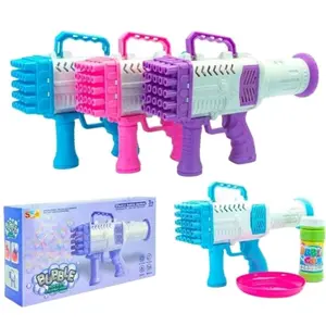 Mainan Bubble Gun Rocket Gelembung 25 Lubang Electric Bubble Machine SS1527