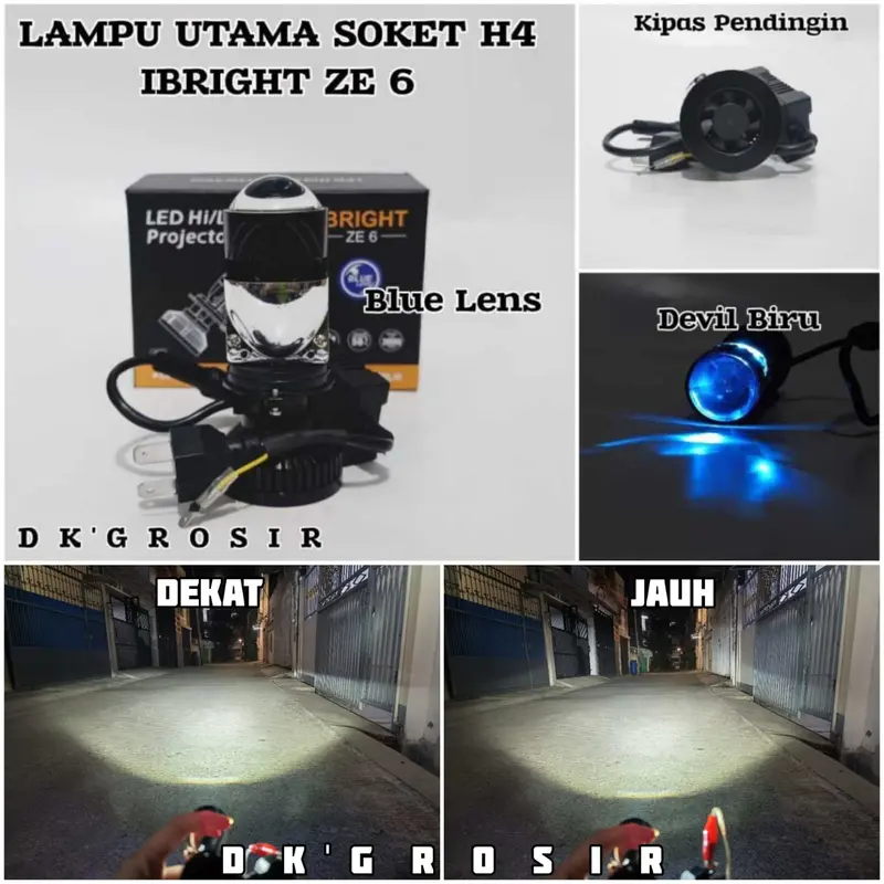 IBRIGHT ZE 6 - Lampu Utama Led Soket H4 0