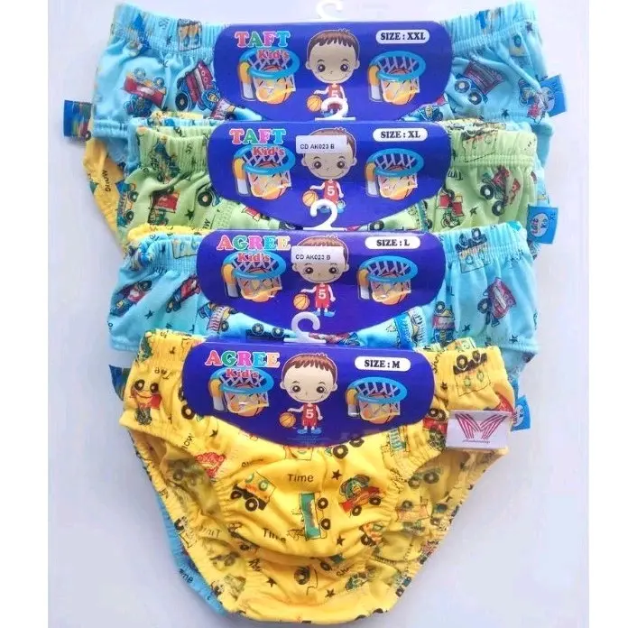 1 Jepit 3 Pcs Celana dalam Agree Anak cowok Motif bergambar