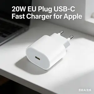 20W PD Fast Charger Adapter US Standard Safe & Efficient Charging for iPhone iPad AirPods Pro 20W USB-C Wall Charger, US Two-Prong Plug, Fast Charging Head for All Apple Mobile Devices