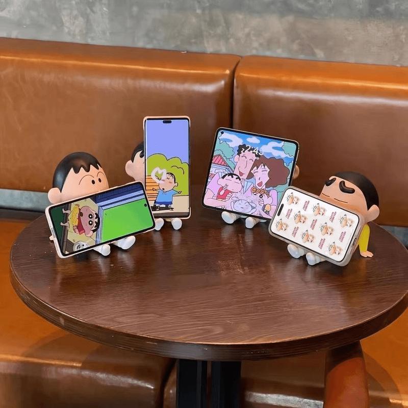 Giá Đỡ Điện Thoại Di Động, Nhân Vật Bút Chì Màu Shin-chan, Tương Thích Với Điện Thoại Di Động, Đồ Chơi Nhân Vật, Đồ Trang Trí Để Bàn, Cầm Tay 6