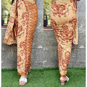 Kaisa Kamen Bali Set Kamen Lembaran Slendang Wanita Bahan Sutra Paris Premium Motif Garuda Wisnu Kencana Panjang Elegan Tradisional 210 cm x 120 cm