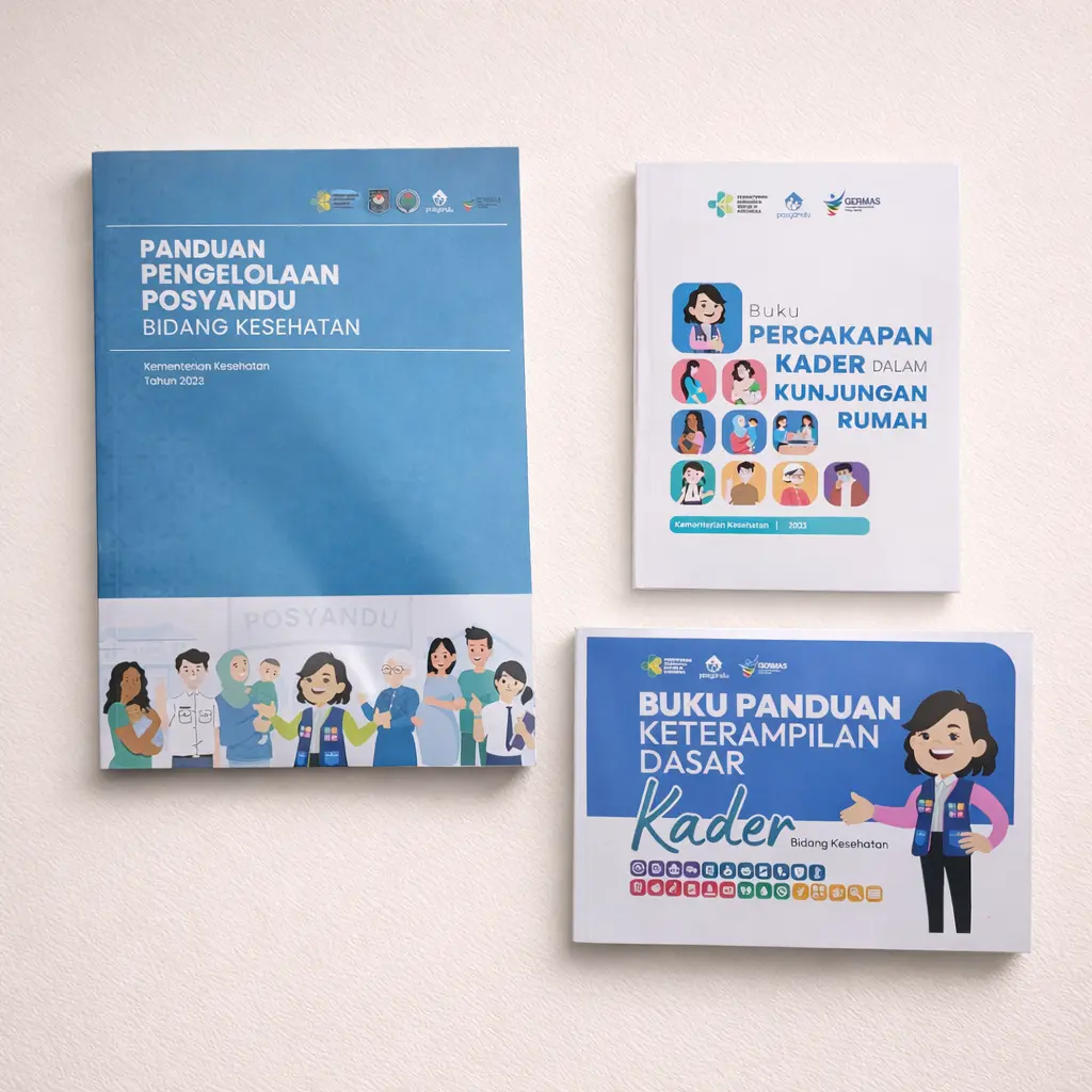 BEST SELLER Paket Buku Kader Posyandu Lengkap - Buku Keterampilan, Percakapan & Pengelolaan Posyandu