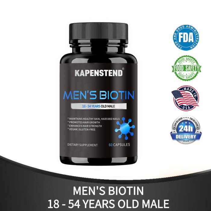 Gambar KAPENSTEND Pria Biotin 18-54 Tahun - Vitamin A, Biotin 7500mcg, Asam Folat - 60 Kapsul Lunak dari KAPENSTEND Health Hub Kota Tangerang Tokopedia