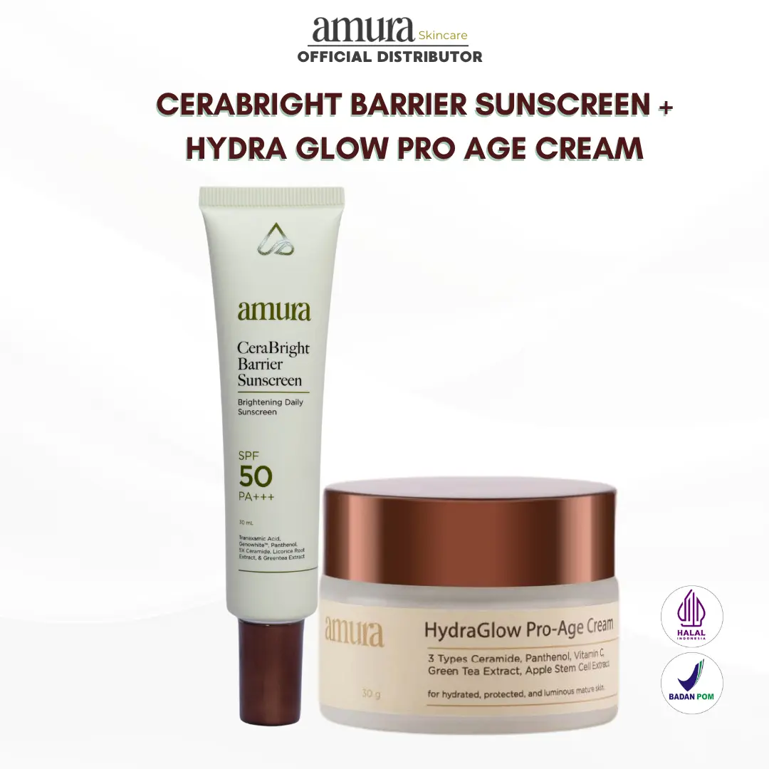 Cerabright Sunscreen + Hydraglow Pro Age Cream