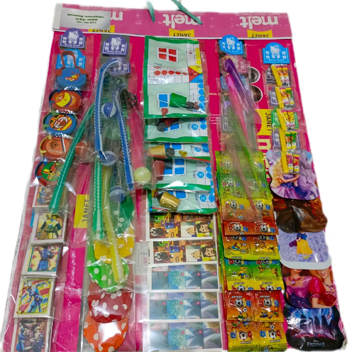 mainan warung mainan lembaran siap jual serba seribu isi 50 pcs Toys