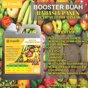 Greenix Pupuk Booster Segala jenis Buah Organik - Pupuk Cair Tanaman Buah 1L POC Organik Pelebat Segala Jenis Buah Organik Cair 1 Liter Tanaman Cepat Berbuah Lebat Tidak Mudah Rontok Cepat Matang Panen Rasa Manis