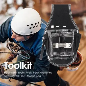 Terlaris, 9 Sleeves Tool Waist Bag Heavy Duty 600D Nylon Fabric