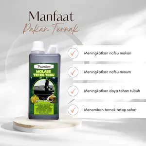 Molase Tetes tebu Asli kental  Peternakan Dan Pertanian 1kg Gula Pakan Ternak Organik Murah Bahan Susu Food Sugar Bubuk