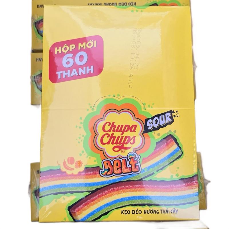  1 Hộp 60 Thanh Kẹo Dẻo Chupa Chups Cầu Vồng Ăn Vặt Candy Chua Food vitamin banh keo tết 