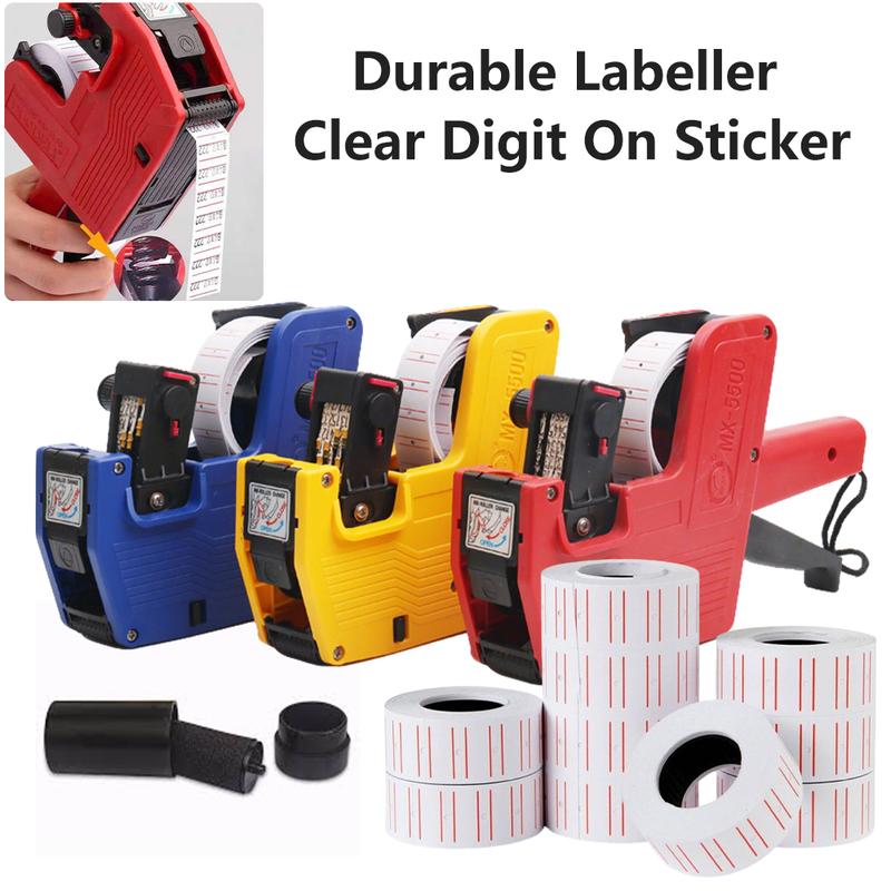 Price Tag Gun MX-5500 Labeler dengan Tinta dan Label Kertas Mesin ...
