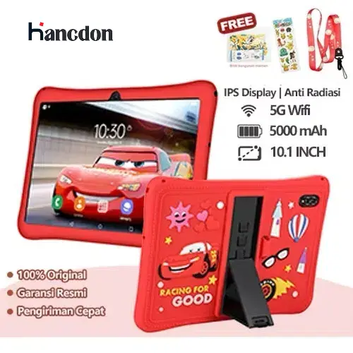 【Hancdon】Tablet Edukasi Anak Easytech F12 Dengan Kemasan Tas / Tablet Android Untuk Belajar Anak / Tablet Aipet Anak Murah Layar Sentuh 7 inch Wifi aipet anak tab Bluetooth Kamera Kartu 0