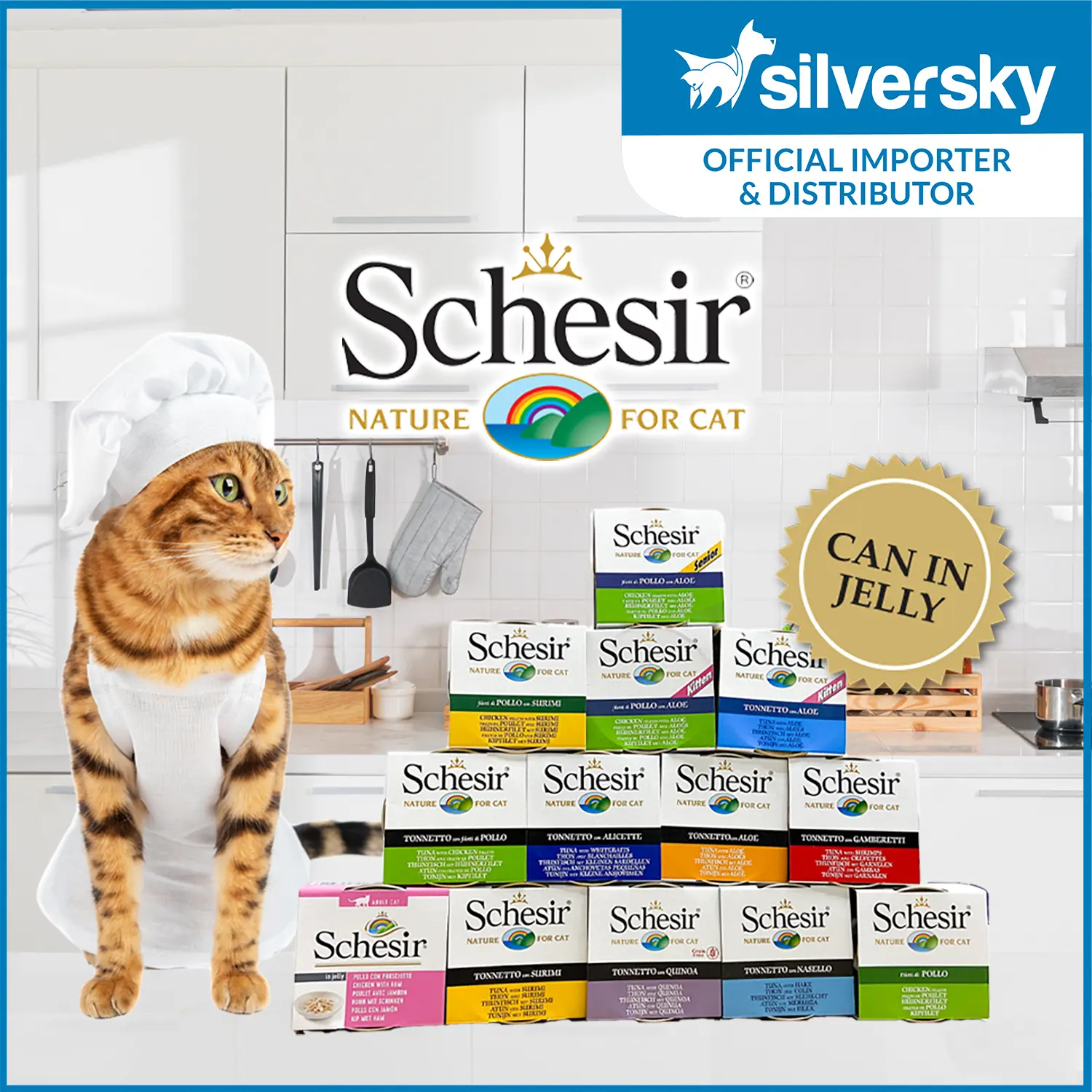 Schesir - Can In Jelly 85g - Steam-cooked and Hand-processed.