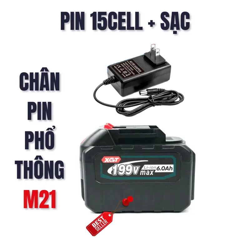 Pin Phổ Thông 20cell Makita 21V- Chân Pin Phổ Thông M21 Chất Lượng Cao - BẢO HÀNH 12 THÁNG 3