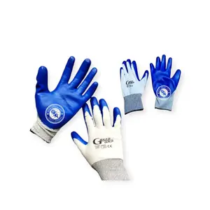 12 Pasang Sarung Tangan Gekko Latex Telapak Karet Anti Cutting Sarung Tangan Pelindung Gloves