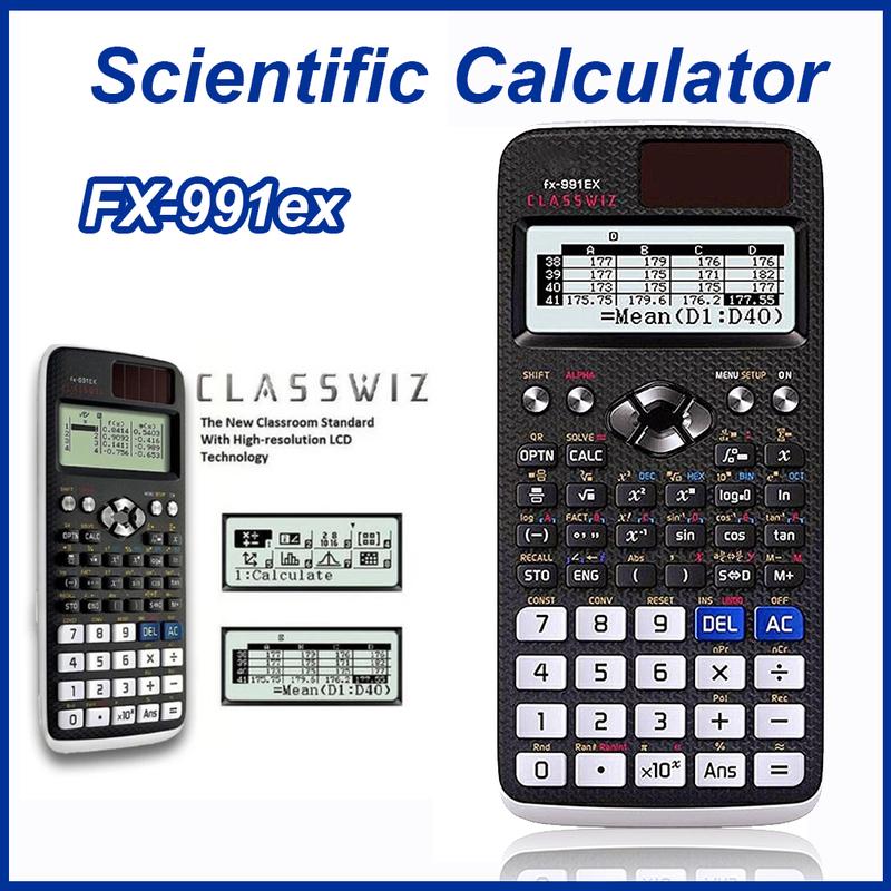 Các bạn học sinh cần cầm ngay! Máy tính khoa học Fx - 991ES Plus năng lượng mặt trời có thể sạc lại di động dành cho kỳ thi và tính toán kế toán