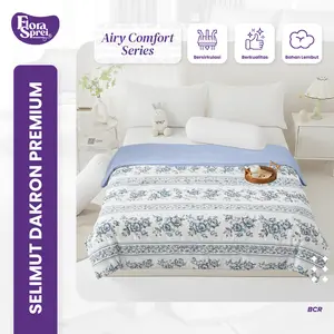 FLORA - Airy Comfort Series Selimut Bedcover Microtex Premium Lembut Ringan Jahitan Rapi Motif Floral Lucu  [12]