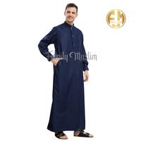 Gambar Jubah Kairo pria dewasa Motif  lengan panjang manset gamis laki-laki bahan super adem anti gerah premium Muslim Remaja Simple Kancing Snap - Hitam, XXL dari FAMILY MUSLIM Kab. Sumedang 5 Tokopedia