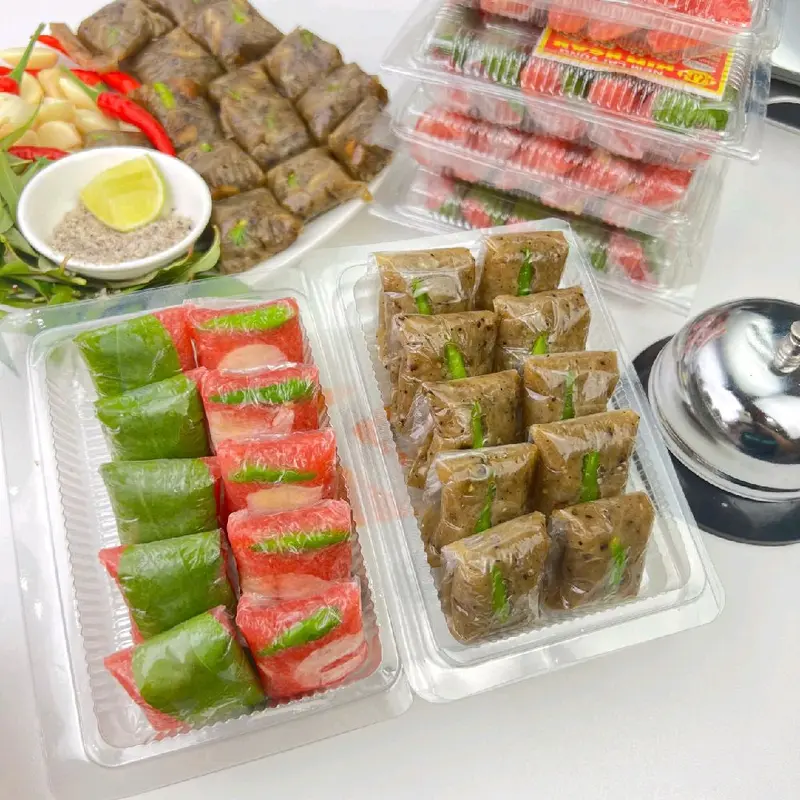 ( Hàng Việt ) 5 Hộp Nem Lai Vung Truyền Thống, Nem Chua - Bì Da ( Hộp 160g/ 10 chiếc ) - Đặc Sản Miền Tây - Ăn Vặt, Food, Nem Kim Ngân 3