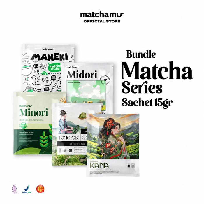 Gambar Matchamu Bundle Matcha 5 varian (Kana, Komorebi, Minori, Midori, Maneki) dari Matchamu Store Kab. Bantul Tokopedia