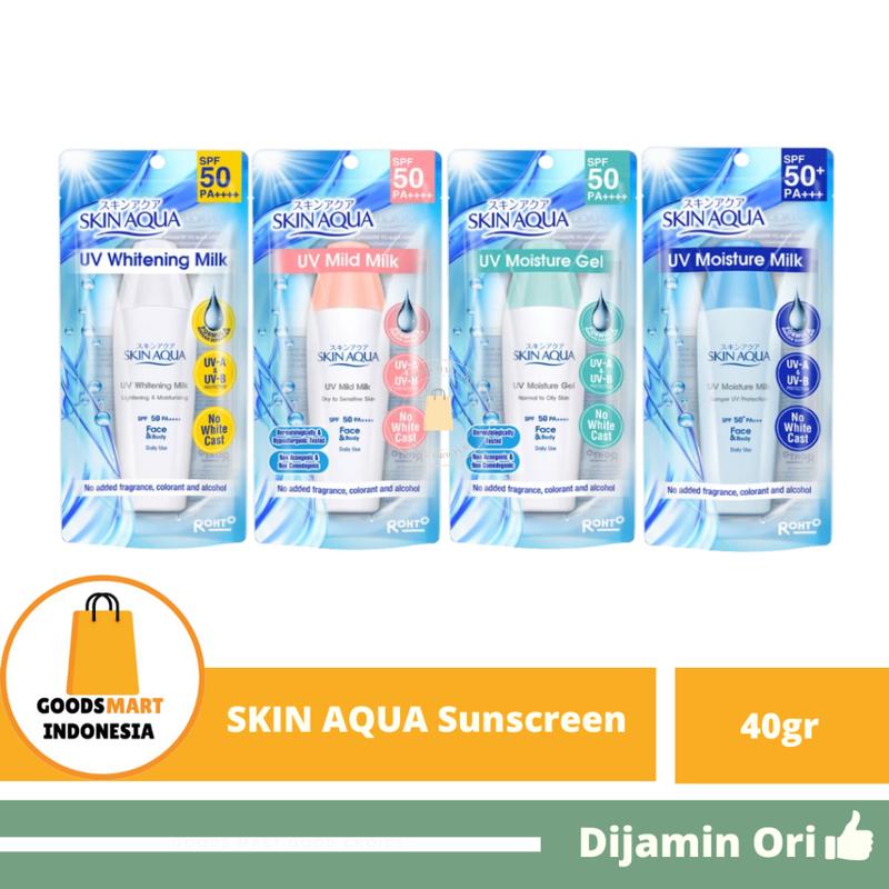 SKIN AQUA Sunscreen SPF 50 PA+++ Series 40gr Whitening Milk | Moisture ...