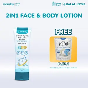 nomby Soft as Baby Skin Daily Lotion 100 g - Lotion Bayi Natural Organik Yang Melembabkan dan Meredakan Bekas Iritasi