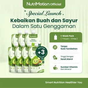 [1-Week Pack] NutriMotion Salad Smoothie - Minuman Sari Buah & Sayur - Tinggi Serat & Rendah Kalori