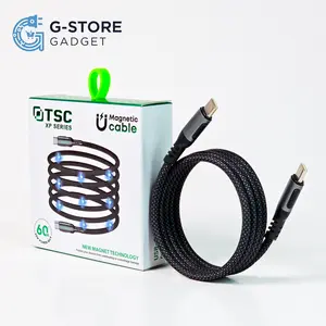 TSC Kabel Data Type C Fast Charging 60W 1 Meter Magnetic Compatible For Android And Iphone