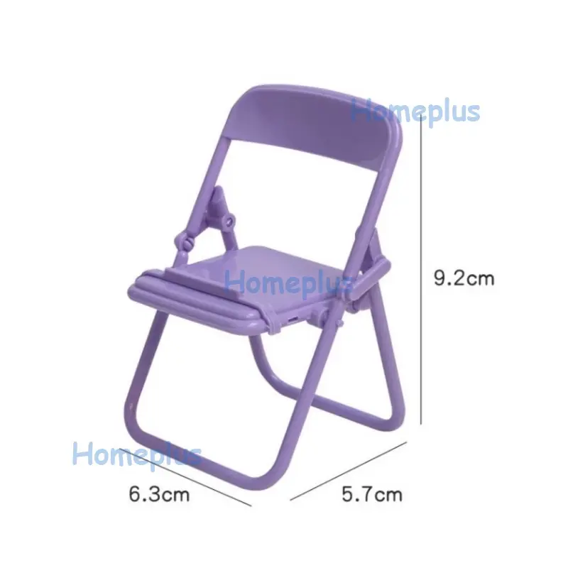 HomePlus Stand Kursi Macaron Holder Universal Dudukan Penyangga Handphone Model Bangku Mini Chair Folding Mobile Phone Stand Holder Hp Model Kursi 8