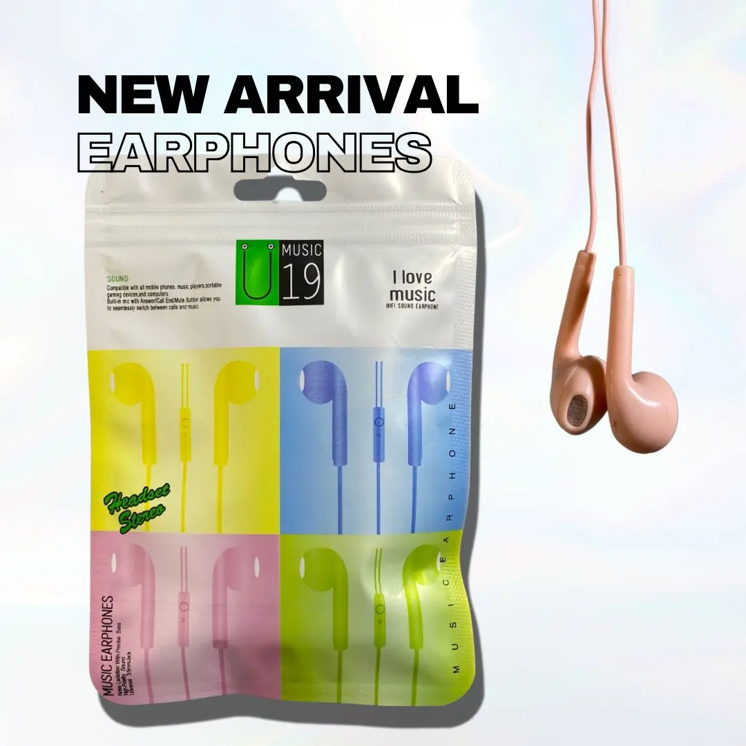 Earphone Stereo Universal 3.5mm Jack Audio Headphone Headset Bass Handsfree - Kualitas Suara Jernih dan Mendalam - Bluetooth