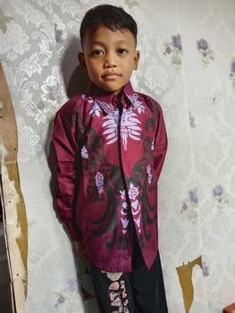 Product Review of Abimana burgundi kemeja batik pria slimfit lapis furing full body terbaru from I**a I**A 👨**👦 1