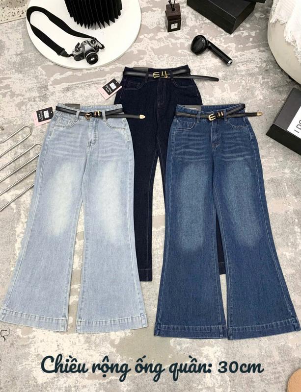    DEAL MỞ BÁN   QUẦN JEANS NỮ CHIỀU DÀI 98CM  ỐNG RỘNG LOE THỜI THƯỢNG PHÙ HỢP VỚI CÁC BẠN NẤM LÙN DƯỚI 1M6- CHẤT JEANS MỀM 