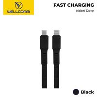 Gambar Kabel Data Wellcomm Fast Charging 3A Flat Motif W Type-C To Iphone 1M - BLACK dari wellcommofficialstore Kota Tangerang Selatan 2 Tokopedia