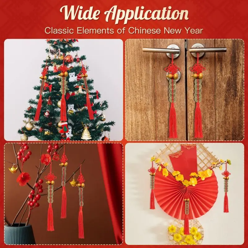 Feng Shui Good Luck Coin Gantungan Mobil Tasel Tassel Feng Shui Koin 5
