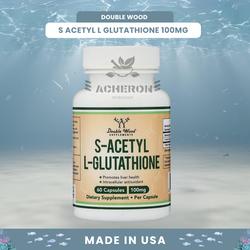double wood s acetyl glutathione Liposomal 500mg, Skin + Detox Support, 60 Capsules S-Acetyl L-Glutathione Supplement