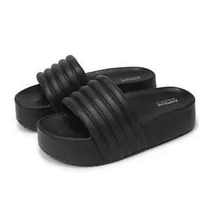 Sandal santai wanita tebal anti selip, anti gesekan, hening, anti bau, multifungsi untuk indoor & outdoor