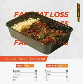 FAST FAT LOSS (9 Meals) *Under 300kcal/pack Low Calories Healthy Prep Meal Catering 1