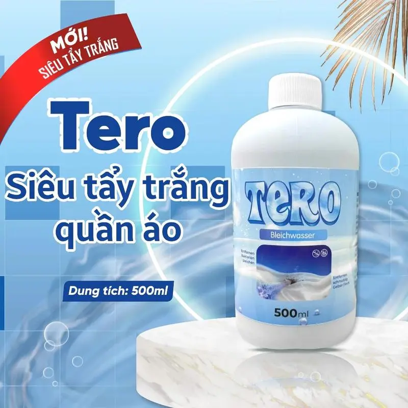 Tẩy Trắng, Tẩy Mốc, Tẩy Ố Bẩn quần áo Tero 500ml - Công nghệ sinh học an toàn cho da, không hư hại vải 2