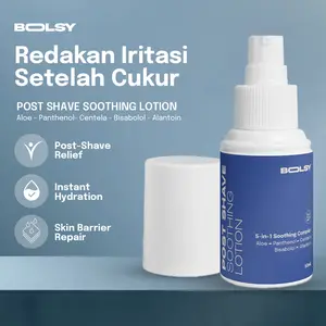 BOLSY | Post Shave Soothing Lotion | After Shave Pria Redakan Iritasi & Kemerahan | 5-in-1 Soothing Complex Aloe Panthenol Centella | Hydrating & Repair Skin Barrier