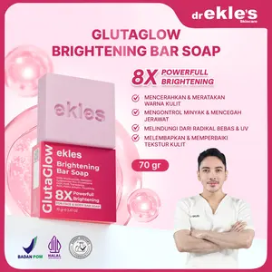 [Live dr Ekles] GlutaGlow Soap Bar with 8x Powerfull Brightening | Mencerahkan | Melembutkan | Mengurangi Minyak pada Wajah
