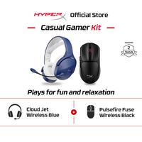 Gambar [BUNDLE] HyperX Gaming Bundle Cloud Jet Wireless Black / Blue Bluetooth Headset Stereo Bass Mic + Pulsefire Fuse Wireless Black RGB Gaming Mouse 12000 DPI 6 Buttons Original Official - Blue dari HyperX Indonesia Kota Administrasi Jakarta Utara 2 Tokopedia