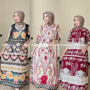 IRENE  DASTER TERBARU KEKINIAN 2026 BAHAN RAYON  DRESS MOTIF VIRAL Busui Katun Ibu Menyusui Nyaman Tidur